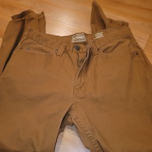 MENS SCHMIDT TAN WORK PANTS 34 30